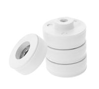 UKCOCO 4 Pezzi Kit Rulli per Porte Scorrevoli da Serra in Zinco Bianco Rullo Regolabile e Staffa per Installazione Rapida per Porte di Attrezzature Agricole e Parchi