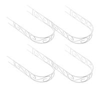 UKCOCO 4 Pezzi Mini Arco da Giardino in Ferro, Traliccio per Fiori e Piante Rampicanti, Bianco, Stile Europeo Vintage, per Patio e Mini Interni, Salvaspazio, Decorativo
