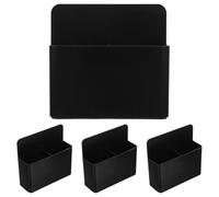 UKCOCO 4 Pezzi Organizer per pennarelli per frigorifero portapenne magnetico per lavagna 2 portapenne a griglia lavagna magnetica con supporto tazza ABS Black