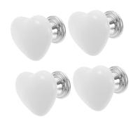 UKCOCO 4 pezzi Pulsanti Wc Forma di Cuore Manopole per Scarico Wc Facili da Premere e Installare Accessori Bagno Decorativi e Funzionali