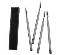 UKCOCO 4 pezzi Spazzole per e Sopracciglia con in Legno Pettine per Mascara e Sopracciglia Kit Compatto con Custodia per e Viaggio