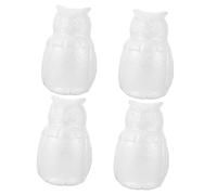 UKCOCO 4 Pezzi Statuette Gufi Fai da Te in Polistirolo Modellismo Incompleto per Ragazzo Ragazza Decorazioni Artigianali Leggere per Lavoretti Creativi