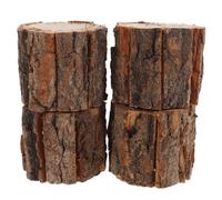 UKCOCO 4 Pezzi Vaso in Corteccia Impermeabile per Piante Grasse, di Albero in Stile Casa di Campagna, per e Cortile
