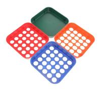 UKCOCO 4 Pezzi Vassoio Selezionatrice di Monete in Plastica Riutilizzabile, | Quattro Vaschette Codice Colore per Centesimi, Nichel, Dime e Quarti, per Ordinare e Contare