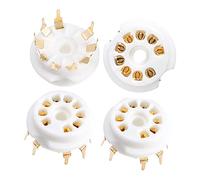 UKCOCO 4 pezzi Zoccolo Valvola a 9 Piedini in Ceramica con Base e Sicura per Audio e Circuiti PCB Adatto a Tubi