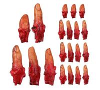 UKCOCO 4 Set Dita Mozzate Realistiche con Sangue Accessori Horror per Feste di Halloween Decorazioni Casa Stregata Scherzi da Party Creepy