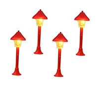 UKCOCO 4 Set Lampioni Stradali Led Miniatura Per Decorazione Camera Mini Casa Delle Con Base Stabile Per Micro E Casa Delle Colore 4 Pezzi*4