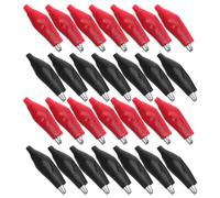 UKCOCO 48 Pezzi Morsetti Coccodrillo Isolati Rosso Nero Pinze Elettriche Piccole con Copertura Morbida per Test Elettrici e Progetti Te Connessione Sicura e Trasferimento Efficiente