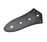 UKCOCO 4foro Piastra Controllo Vintage Per Chitarra in Acciaio Cromato Adatta Basso Elettrico e Modelli Vari Colore Nero