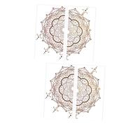 UKCOCO 4pezzi Adesivi Murali Mandala Autoadesivi Decorativi Per Casa Facili Da Applicare e Rimovibili Da Decorazioni Per Soggiorno e Cucina Design Elegante Per Superfici Lisce