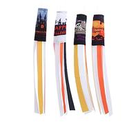 UKCOCO 4pezzi Calza Vento Halloween Da Appendere All Esterno Decorazione Per Halloween Resistente Al Vento Colori Vivaci Buona Qualità Venatura e Realistico