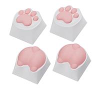 UKCOCO 4pezzi Keycaps Per Tastiera Meccanica Forma Di Zampa Di Gatto Copritasti Adorabili Per Decorare La Tua Tastiera Da Gioco Facile Installazione e Personalizzazione