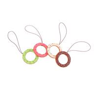 UKCOCO 4pezzi Laccetto Per Telefono Forma Di Ciambella Accessorio Elegante Per Smartphone Bracciale Antifurto Per Telefono e Fotocamera Confezione Da Pastello