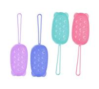 UKCOCO 4pezzi Spazzola Per Doccia Doppia Faccia in Silicone Per Massaggio Rimuove e Cellule Morte Lenisce e Stimola Circolazione