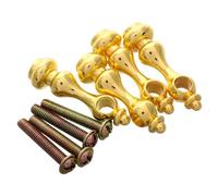 UKCOCO 4pezzi Tappi Terminali Mandrini Mobili Dorati Per Ringhiera Vetri Connettori Versatili Per Mobili Vetrine e Carrelli Facili Da Installare