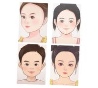 UKCOCO 4pezzi Tavolozza per Esercitarsi nel Truccabimbi Stencil Riutilizzabili per Truccabimbi Tavolozza per Esercizi di Trucco Articoli per Trucco da Palcoscenico Manichino per Pratica d