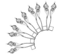 UKCOCO 5 Paia Tiranti Cerniera Metallo Doppio Strato Antifurto Foro Blocco Singolo, Accessori Riparazione Valigia, Tiretti Lisci per Bagagli Sicurezza e Durata