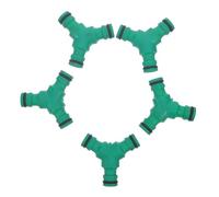 UKCOCO 5 Pezzi Adattatore per Tubo da Giardino a Tre Vie Verde in Pp e Pom