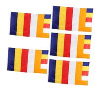 UKCOCO 5 Pezzi Buddhista Poliestere Decorativa per Preghiere e Benedizioni Resistente per Ed Esterno Colori Vivaci per Decorazione Tematica Buddhista