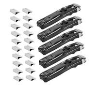 UKCOCO 5 Pezzi Dispenser Clip Fermacarte con Mini Pinze Metalliche Spillatrice Portatile per Documenti Organizzazione Veloce e File Ufficio