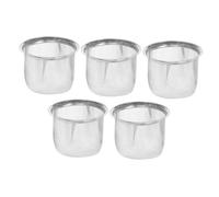 UKCOCO 5 Pezzi Filtro per Teiera in Acciaio Inossidabile Rete Fine per Infusore Tè Riutilizzabile Inserti Sostitutivi per Filtraggio Preciso Facili da Pulire e Resistenti al Calore