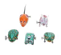 UKCOCO 5 Pezzi Giocattoli Vintage Molla Animali Carica Manuale per Giocattoli da Festa e Calze Befana Design Meccanico Senza Batterie Regali Interattivi per Prescolare