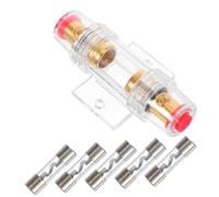 UKCOCO 5 pezzi Portafusibili Agu Gauge con Fusibili Custodia Trasparente Resistente Temperature per Auto Allarmi e Audio Facile Installazione Compact