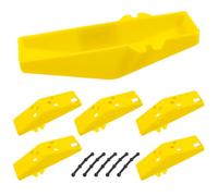 UKCOCO 5 Set Copertura Protettiva per Lame di Trapano da Ghiaccio in Plastica ABS Gialla, Accessorio Affidabile per Pesca su Ghiaccio Cinturino per Trapano a Mano
