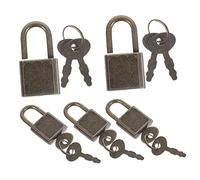 UKCOCO 5 set Lucchetti Antichi con Chiavi per Scatole e Gioielli Design Vintage in Plastica Riutilizzabile Sicuri e Facili da Installare per Tesori