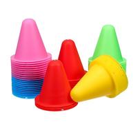 UKCOCO 50 Pezzi Coni da Allenamento Multifunzione per Calcio e Pattinaggio Coni Piccoli Stabili e Leggeri per Pratica Sportiva Indoor e Outdoor per Esercizi e Percorsi Training