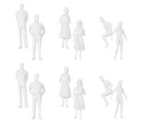 UKCOCO 50 Pezzi Figure Mini Persone Bianche 1: 150 in Plastico | Plastici Ferroviari, Stazione e Paesaggi in Scala, Decorazione in Miniatura, Set da Due Pezzi