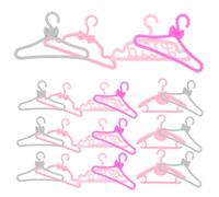 UKCOCO 50 Pezzi Mini Appendini in Plastica per Vestiti di Bambole Organizer Robusto per Abiti e Cappotti in Miniatura Supporto Salvaspazio per Camerette Bambina