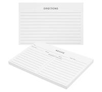 UKCOCO 50 Schede Ricette Vuote Carta Compatta per Cucina Fogli Ricette Bifacciali Resistenti per Matrimoni e Addii al Nubilato Forniture Ricettario Casa e Feste