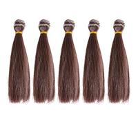 UKCOCO 5Pcs Heat Resistant Straight Hair Wig Handcraft DIY Doll Wigs Weft Hair Extensions