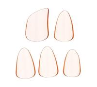 UKCOCO 5pezzi Coperture per Unghie Guzheng in PC Trasparente Arancione Medio, Protezione Dita Resistente a Deformazioni e Crepe, per Strumenti a Corde e Regalo di Compleanno
