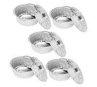 UKCOCO 5pezzi Teglie in Alluminio Portatili Pentole in Alluminio Per in Teglie Da Resistenti Temperature Accessori Essenziali Per e Barbecue