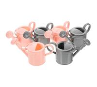 UKCOCO 6 Annaffiatoi Mini in Plastica Abs per Piante Portatile e Leggero per Decorazione Interni ed Esterni Accessori per Casa e Miniature Giardino Colori Grigio e Rosa