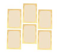UKCOCO 6 pezzi Carta per Certificati con Oro Foglia Vuoti per Carta Resistente per Diplomi Scolastici e Infermieristici Pergamena Elegante per
