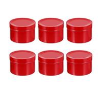 UKCOCO 6 Pezzi Contenitore Rotondo da 50ml in Lega di Alluminio Coperchio | Riutilizzabile e Facile da Trasportare, Superficie Liscia, per Balsamo Labbra, Gioielli e Viaggi