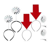UKCOCO 6 Pezzi Fascia per Chioma Rotante Loading Simbolo, Metallo Acrilico, | Accessorio Creativo e Leggero, Indicatore Pensiero, per Foto e Apprendimento, Stile Decorativo