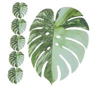 UKCOCO 6 Pezzi Foglie Artificiali Monstera Tropicali Realistiche per Decorazioni Tavola Festa Hawaii Foglie Palma Finto per e Vasi Accessorio Leggero e e