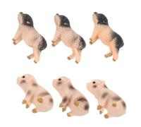 UKCOCO 6 Pezzi Miniature Animali Maiali Realistici in Statue Piccole Educativo e Decorazione Figurine e Resistenti per Adatte Interni ed Esterni