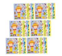 UKCOCO 6 Set Puzzle Sticker Dress Up Carriera per Attività Diy Interattive per Festa e Scuola Sviluppo Coordinazione Mano e Abilità Cognitive