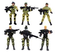 UKCOCO 6 Soldatini Militari in Plastica per Modelli Interattivi Special Forces Giocattoli Educativi per Ragazzi e Ragazze Figure Azione per Giochi Ruolo e Coordinazione Manuale