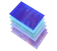 UKCOCO 6pezzi Lastre di Vetro Ondulate per Decorazioni Ornamentali in Vetro Cattedrale Kit Fai da Te per Creazioni d Arte