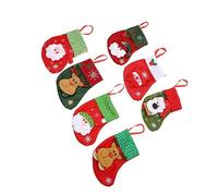 UKCOCO 7 Pezzi Sacchetti Natalizi Borse Regalo Appese per Decorazioni Design Adorabile e Semplice per e Facili da Appendere