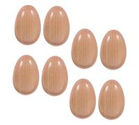 UKCOCO 8 Orff Strumenti Percussione Legno per Maracas Naturale per Educazione Musicale Prescolare Giocattoli Ritmici per Sviluppo Abilità Motorie e Potenziale Musicale