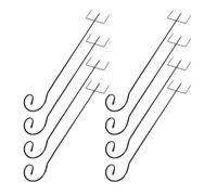 UKCOCO 8 Pezzi Gancio da Giardino per Lanterna, Gancio da Esterno in Ferro Nero, Altezza Regolabile, per Decorazioni da Cortile e Ornamenti da Giardino, Shepherd Hook Classico, Primavera
