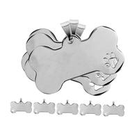 UKCOCO 8 pezzi Medagliette Identificative per Animali Inossidabile da Leggere e Resistenti per Design e Pratico per