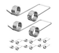 UKCOCO 8 Pezzi Molle Torsionali in Inossidabile per Coperchi Bidoni Molle Metalliche Resistenti e Versatili per Riparazione e Sostituzione Bidoni Spazzatura Meccanismo Apertura Fluido e